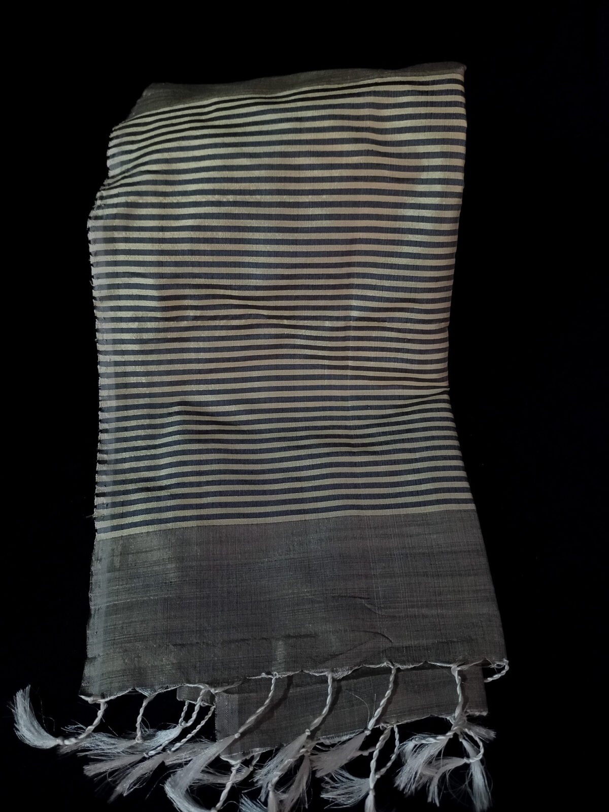 Grey Mulberry Silk Scarf - Image 2