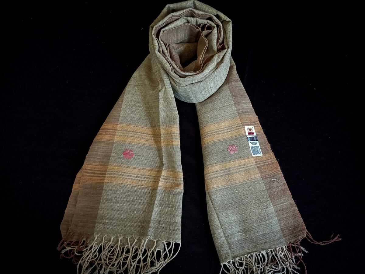 Ash Natural Dye Eri Silk Stole