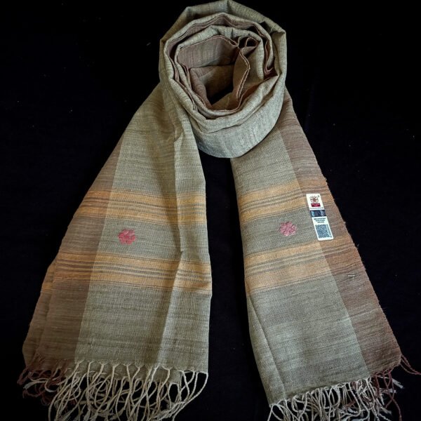 Ash Natural Dye Eri Silk Stole