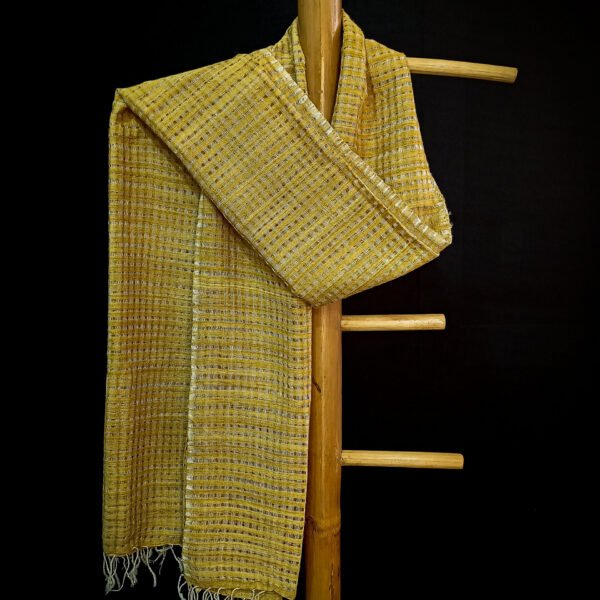 Corn Yellow Eri Natural Dye Skip Stole
