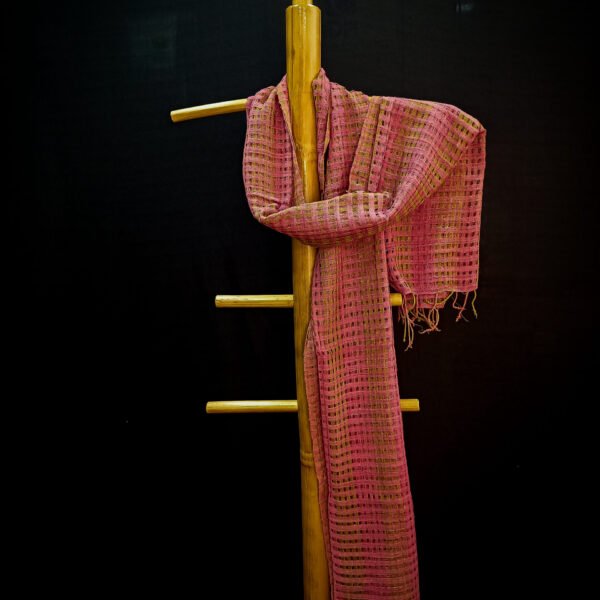 Pink Eri Natural Dye Skip Stole