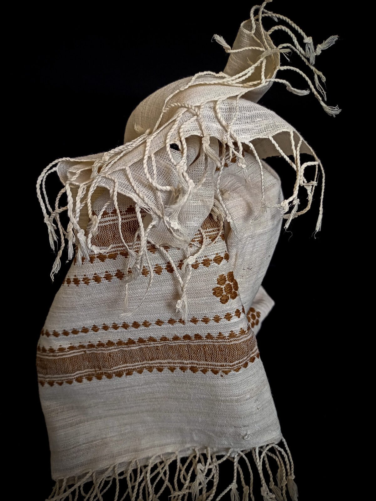White Eri Natural Silk Stole