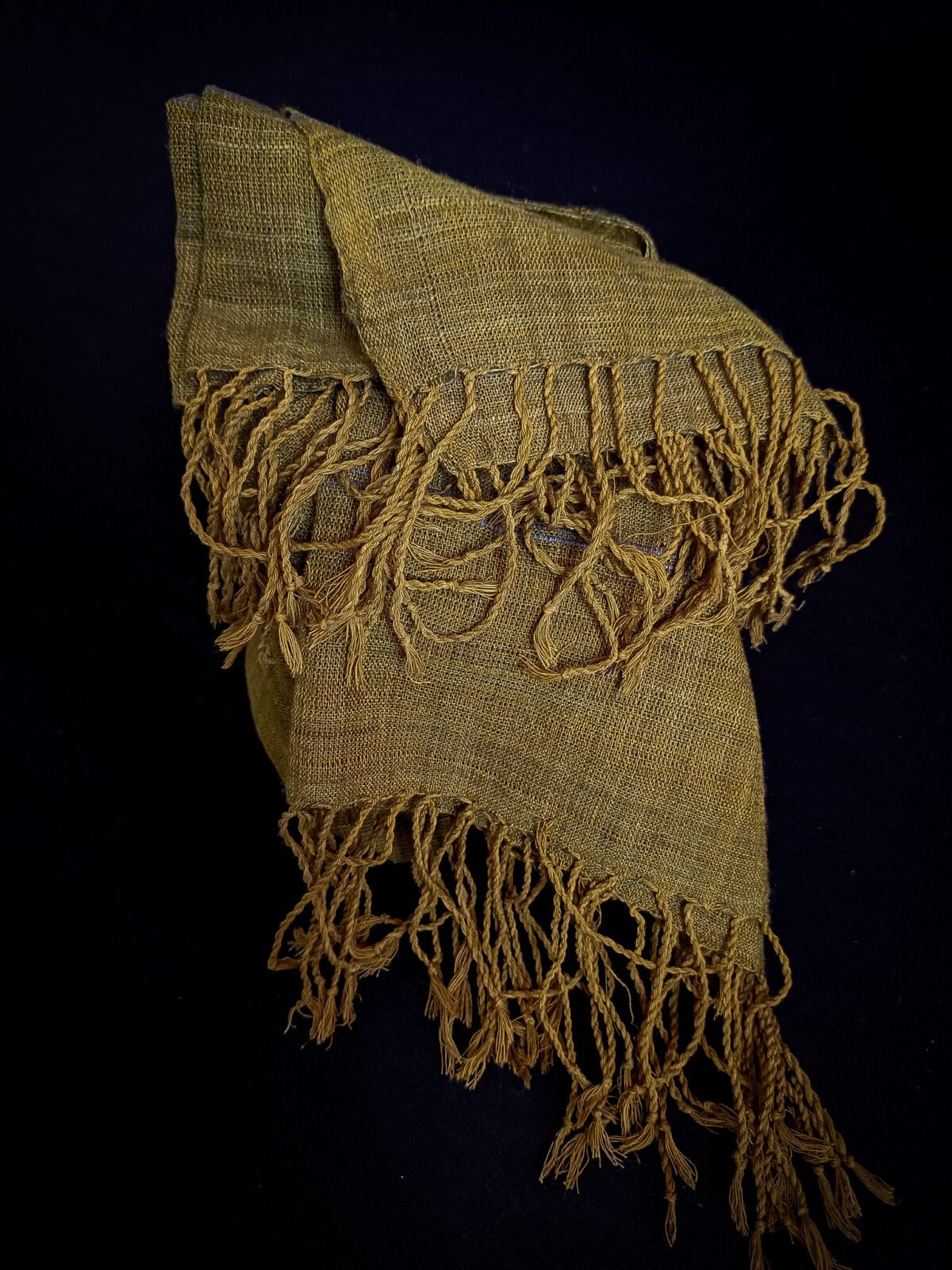 Olive Green Eri Natural Dye Stole