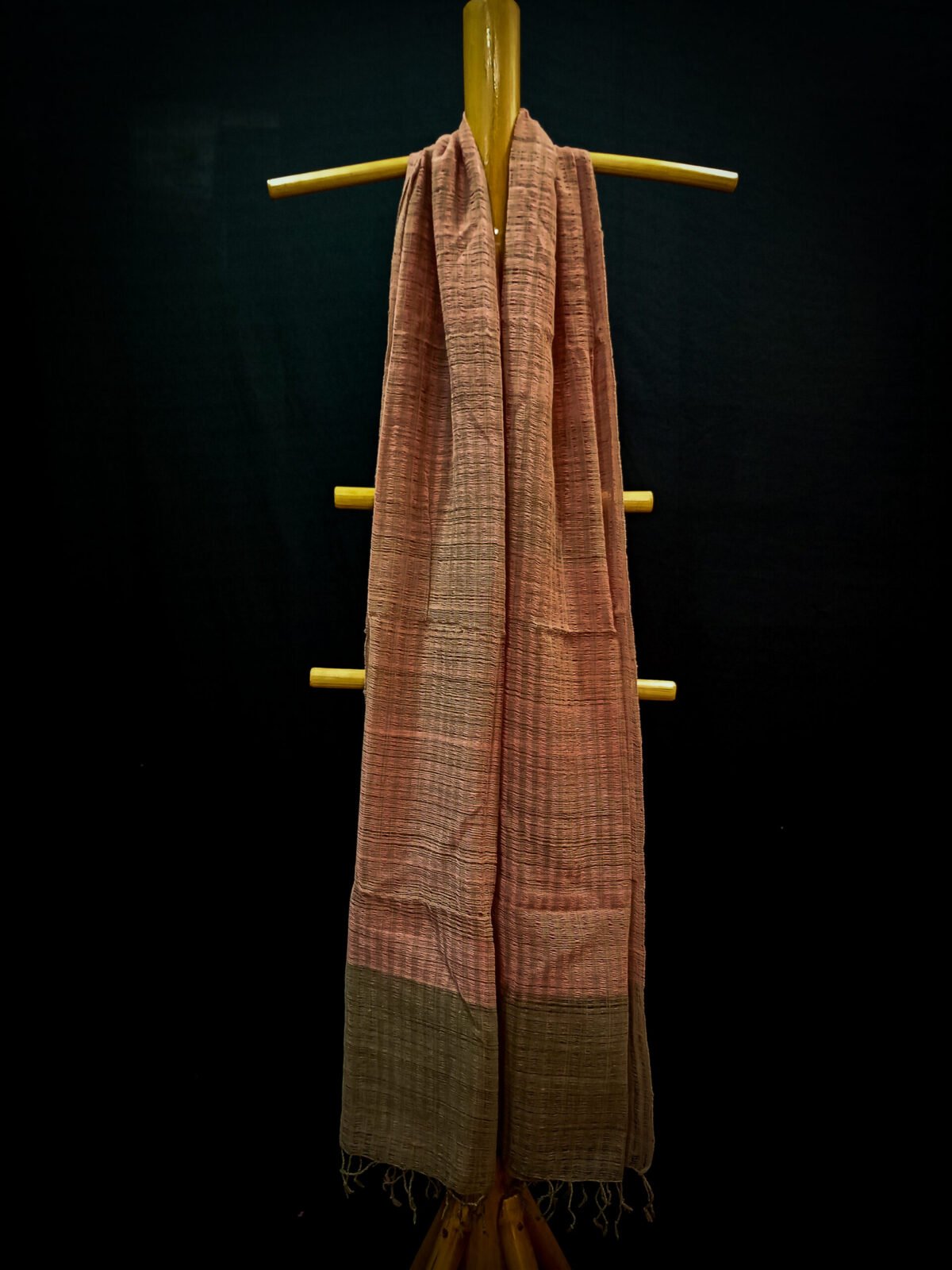 Mix Color Eri Natural Dye Skip Stole - Image 4