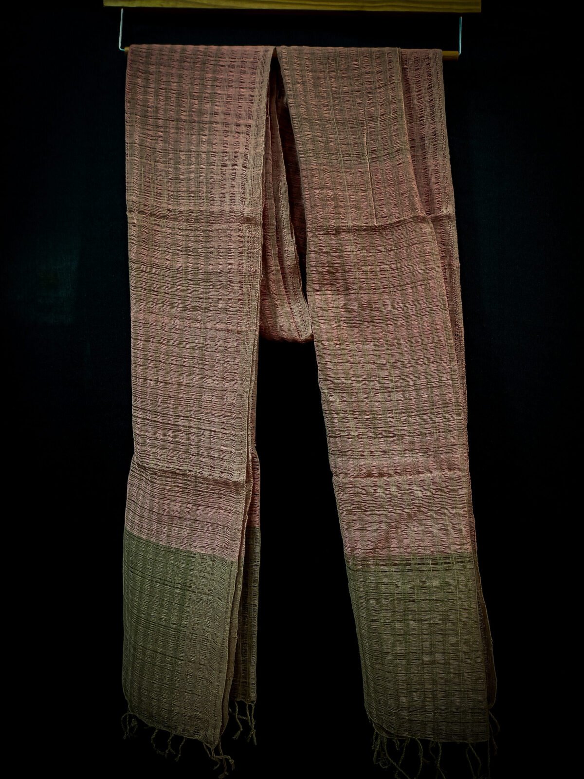 Mix Color Eri Natural Dye Skip Stole - Image 3