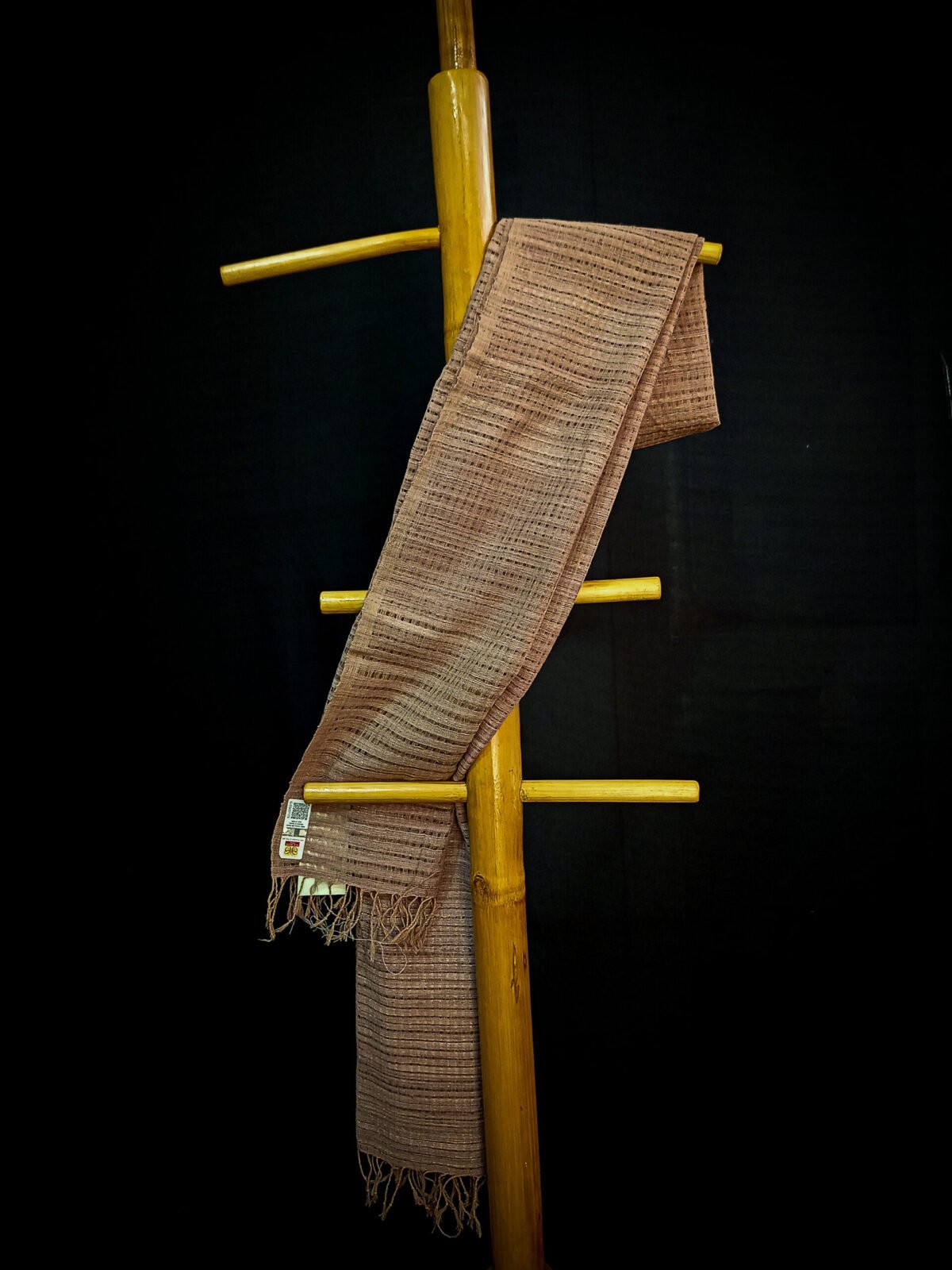 Burnt Sugar Eri Natural Dye Stole - Image 2