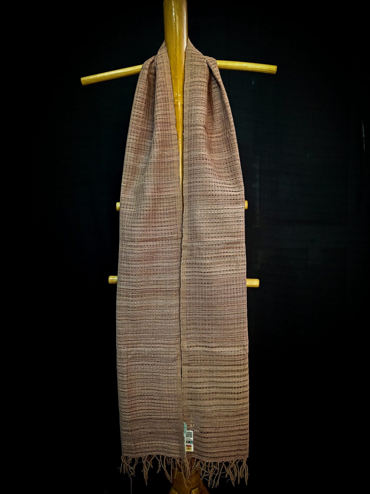 Burnt Sugar Eri Natural Dye Stole - Image 3