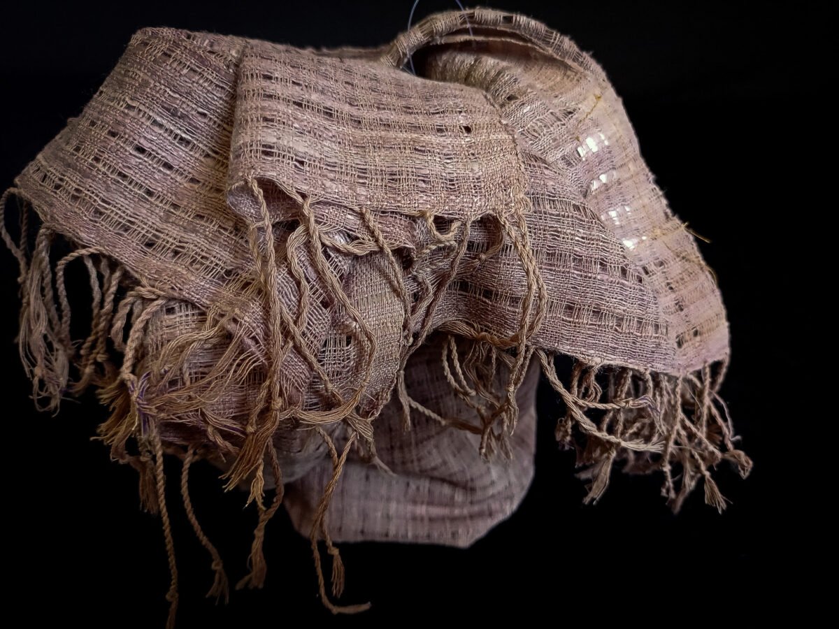 Walnut Eri Natural Dye Stole - Image 2