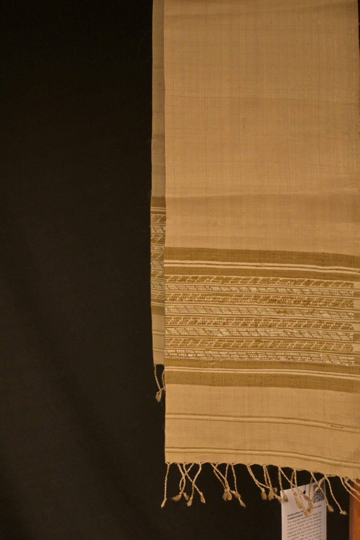 Muga Silk Traditional Motif Scarf - Image 2