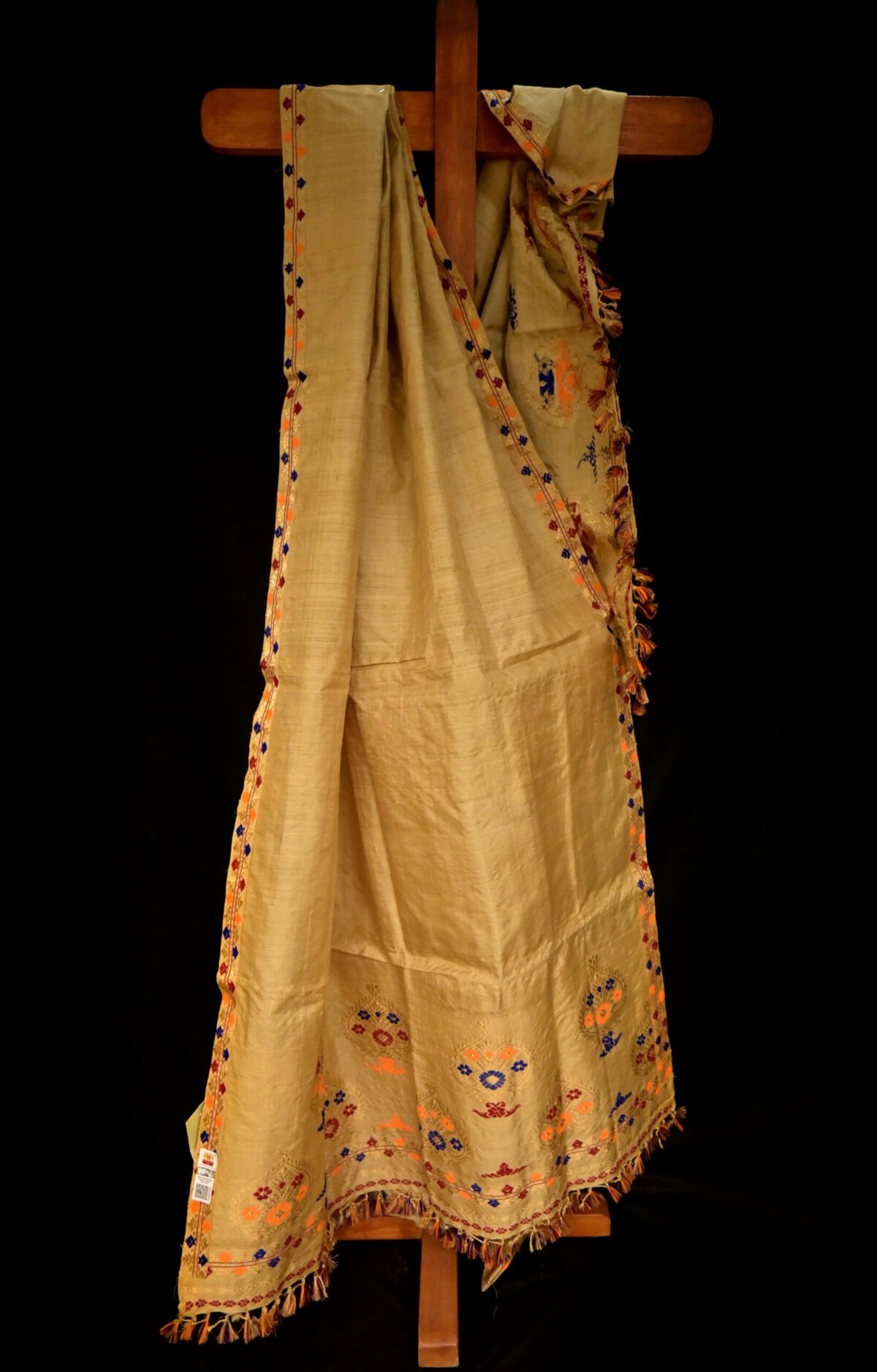 Muga Silk Traditional Motif Mekhela Chador - Image 2