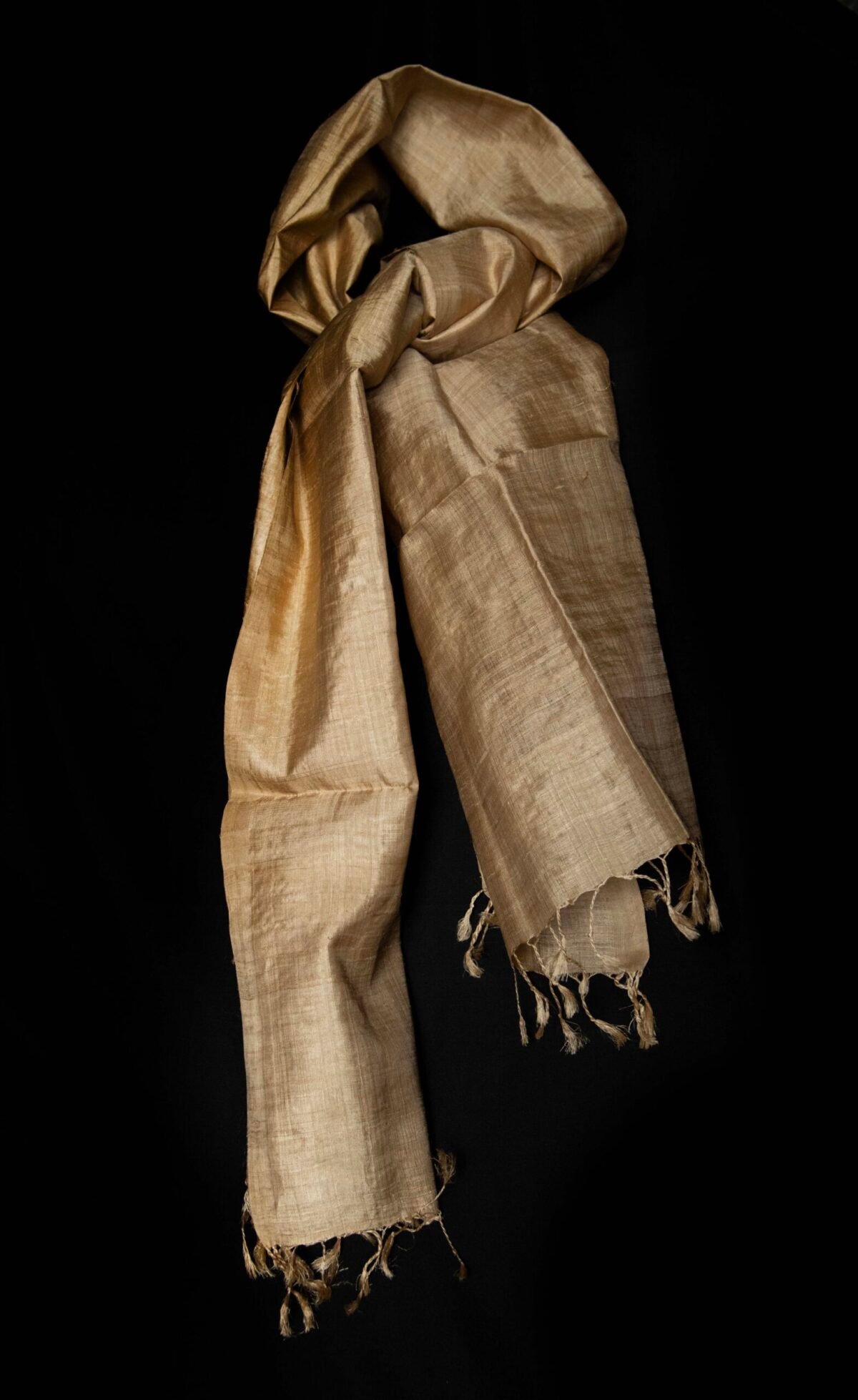 Muga Plain Stole - Image 4
