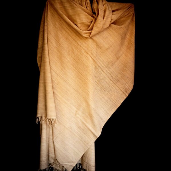 Warm White Large Eri Silk Shawl