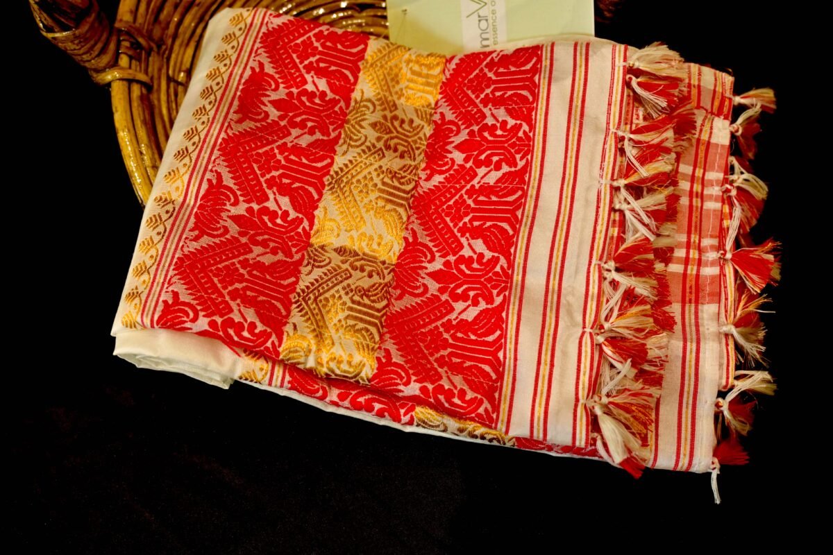 Mulberry Guna Work Gamosa - Image 2