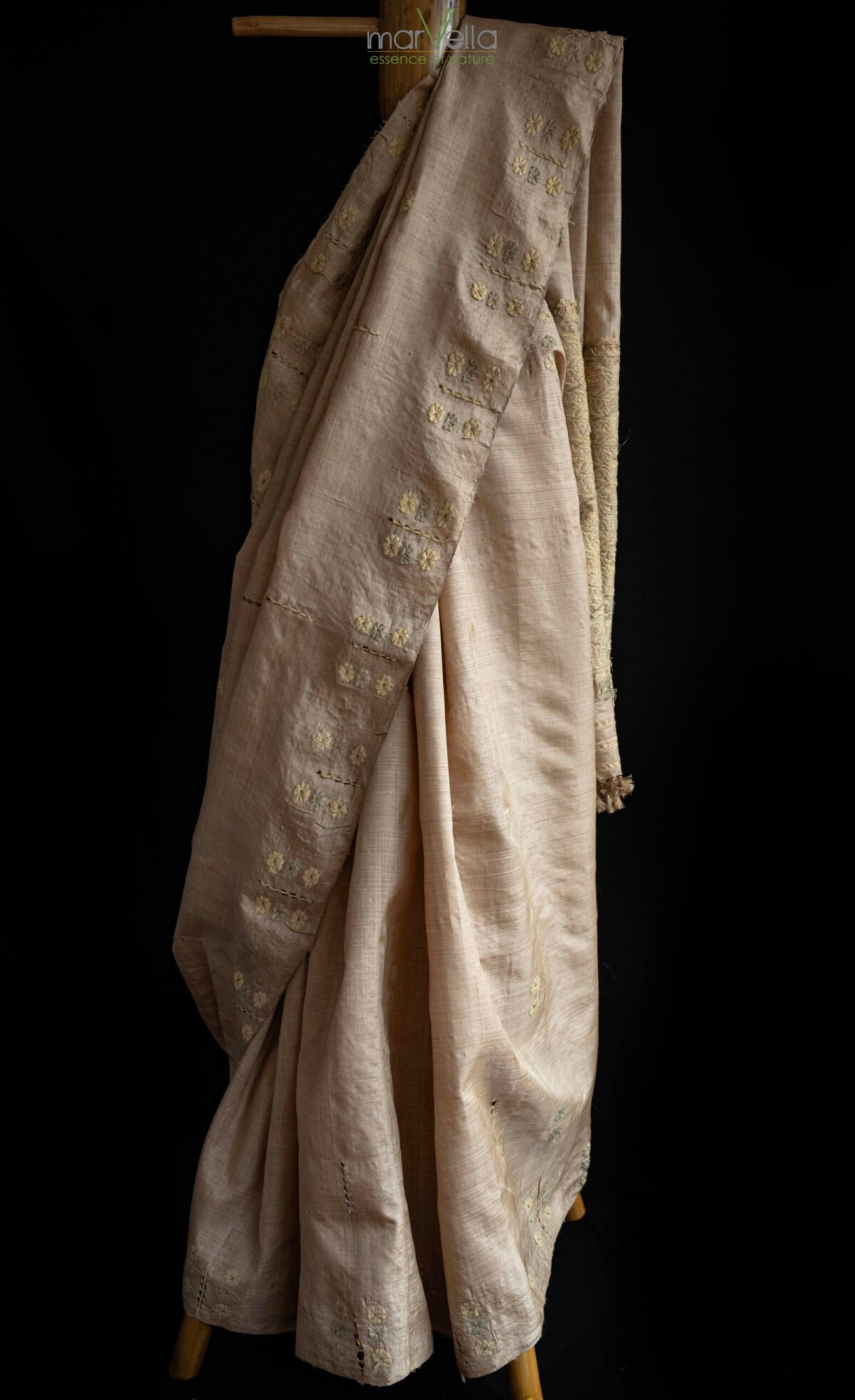 Muga Silk Saree PF Neem - Image 2