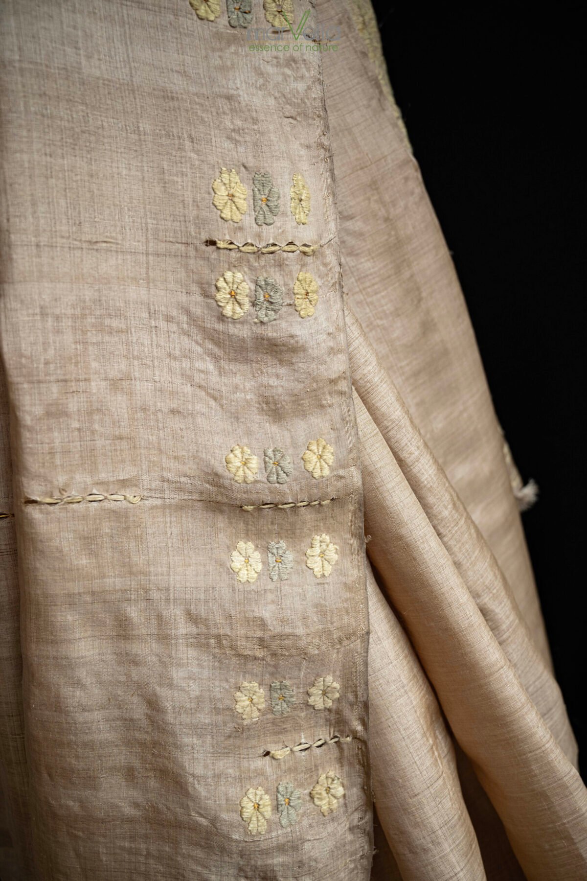Muga Silk Saree PF Neem - Image 3