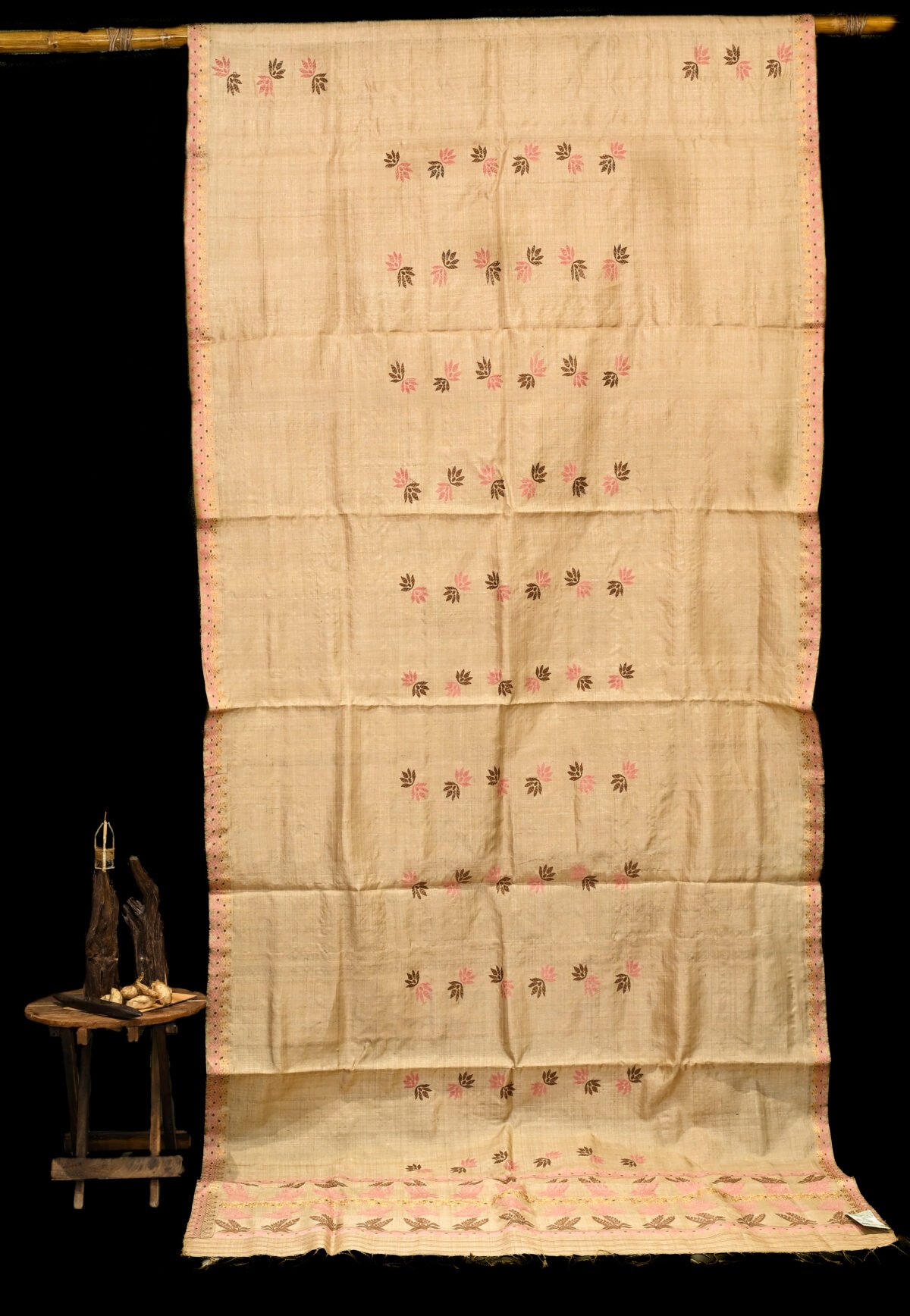 Muga Silk Petals Saree - Image 3