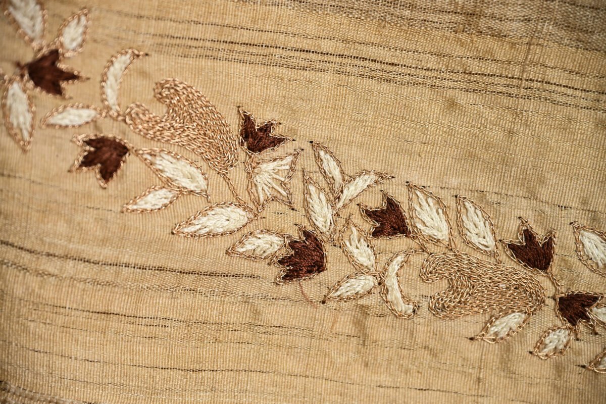 Muga Silk Embroidery Stole - Image 4
