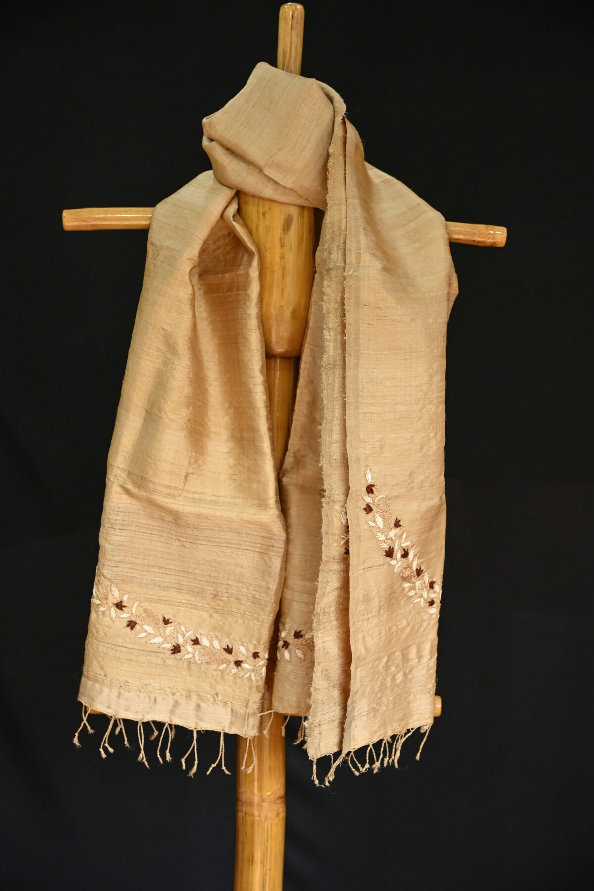 Muga Silk Embroidery Stole