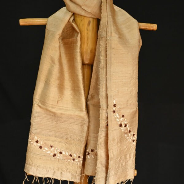 Muga Silk Embroidery Stole