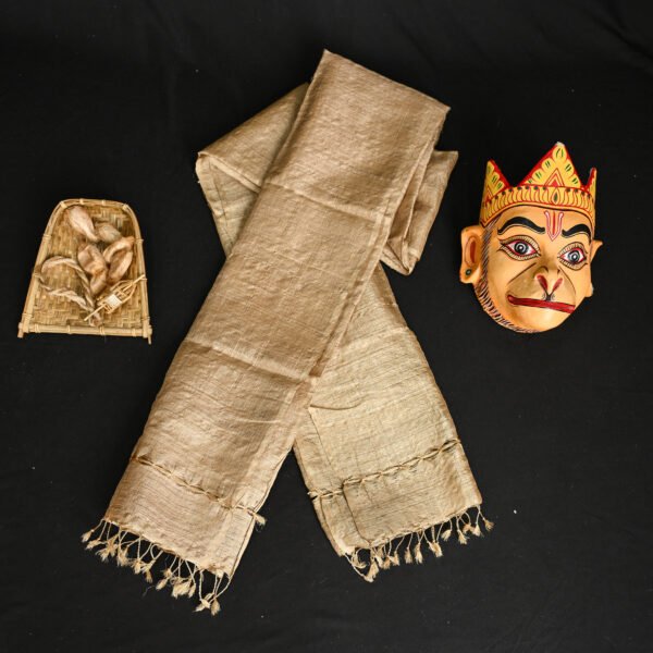 Muga Silk Net Stole