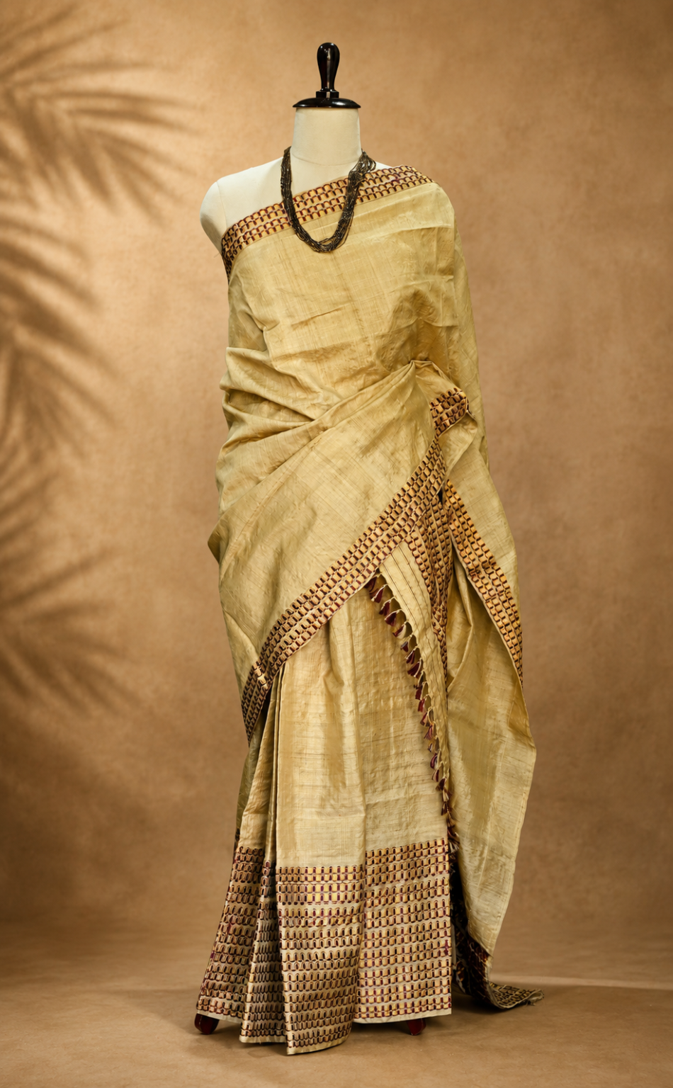 MUGA MEKHELA CHADOR BROCKET PURPLE & ZARI WORK