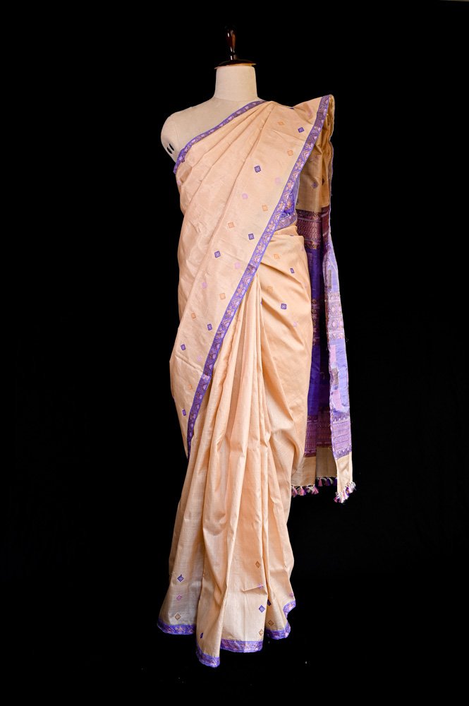 Mulberry Tassar Silk Saree_Contr - Image 2