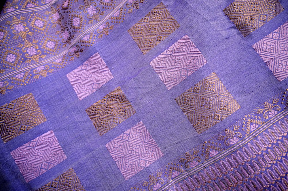 Mulberry Tassar Silk Saree_Contr - Image 9