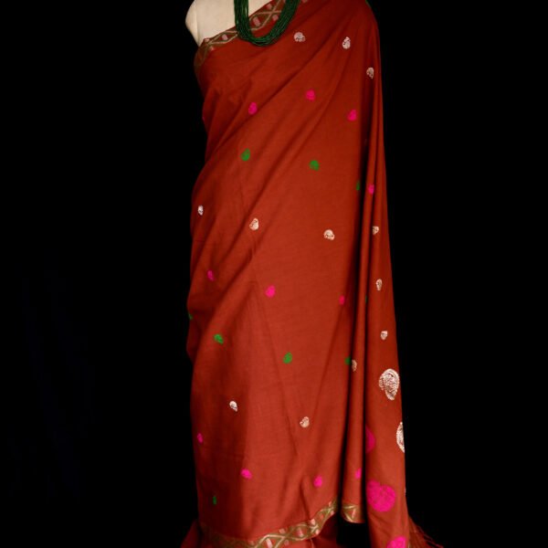 COTTON SAREE BROWN