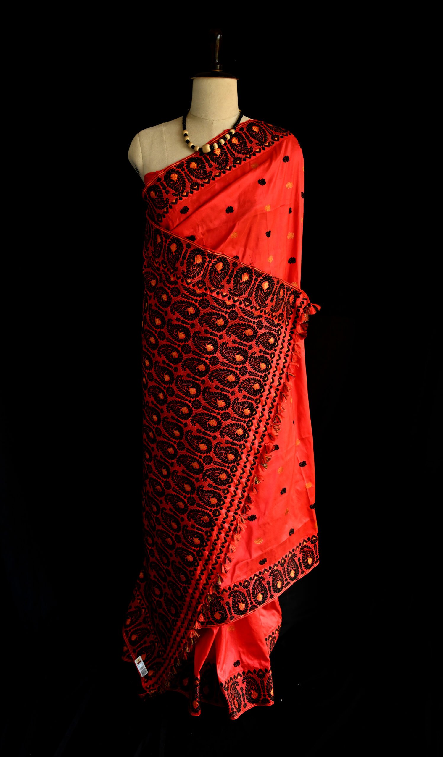 MULBERRY SILK SAREE RED - Image 2
