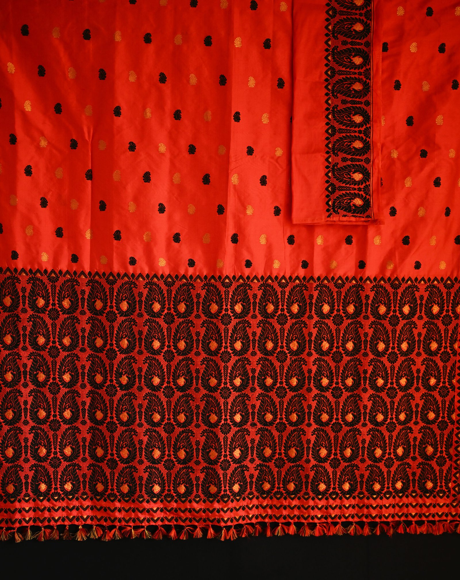 MULBERRY SILK SAREE RED - Image 6