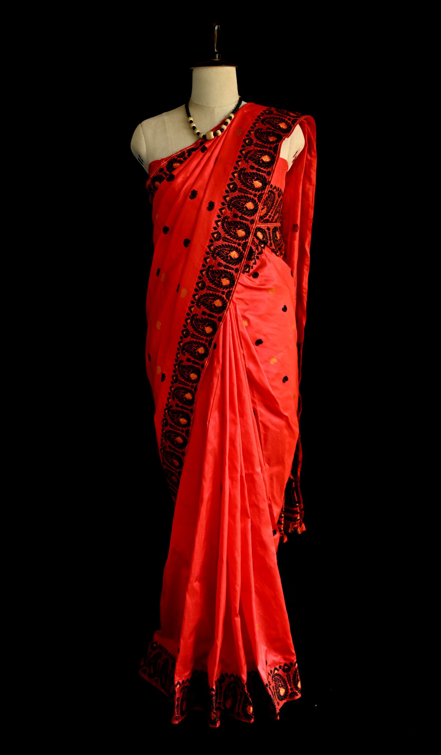 MULBERRY SILK SAREE RED - Image 3
