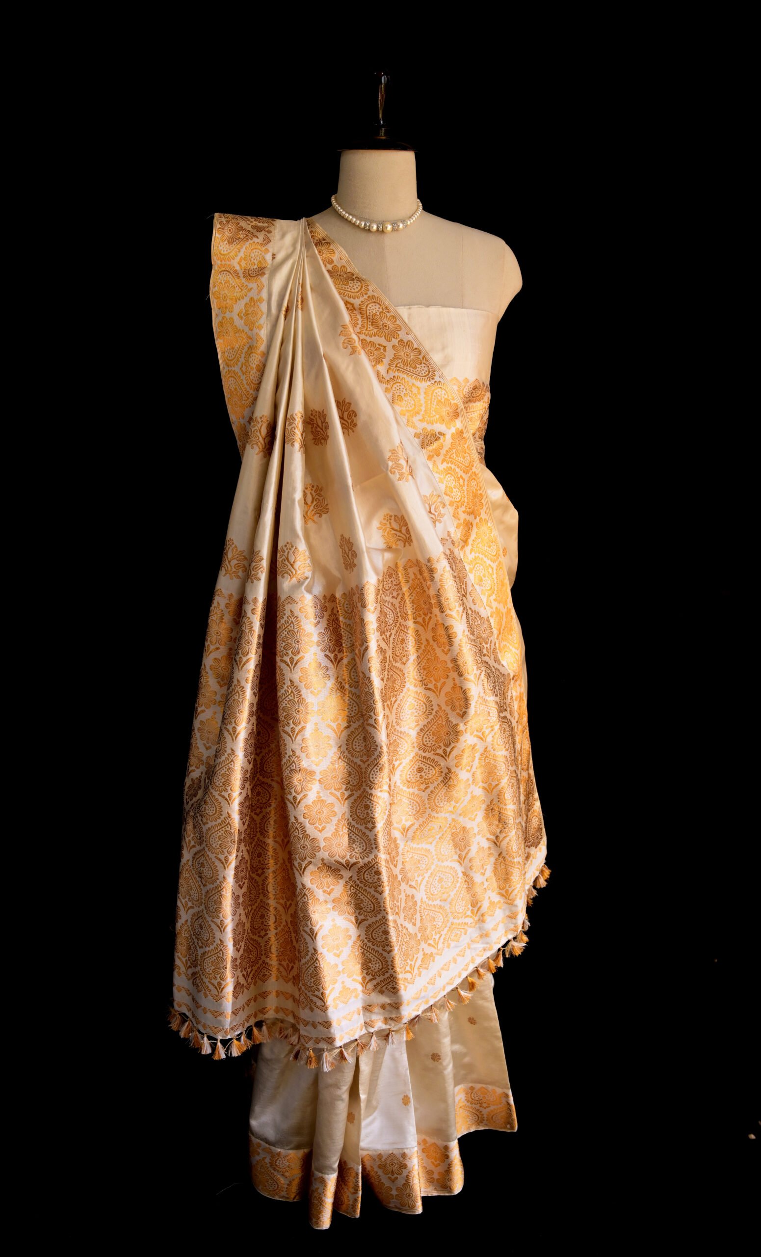 TASSAR MULBERRY BLEND SAREE - Image 4