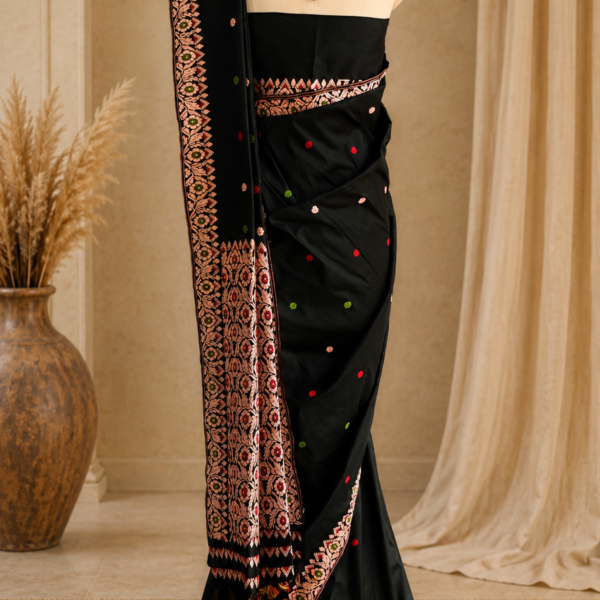 Alternative view of MULBERRY SILK SAREE BLACK
