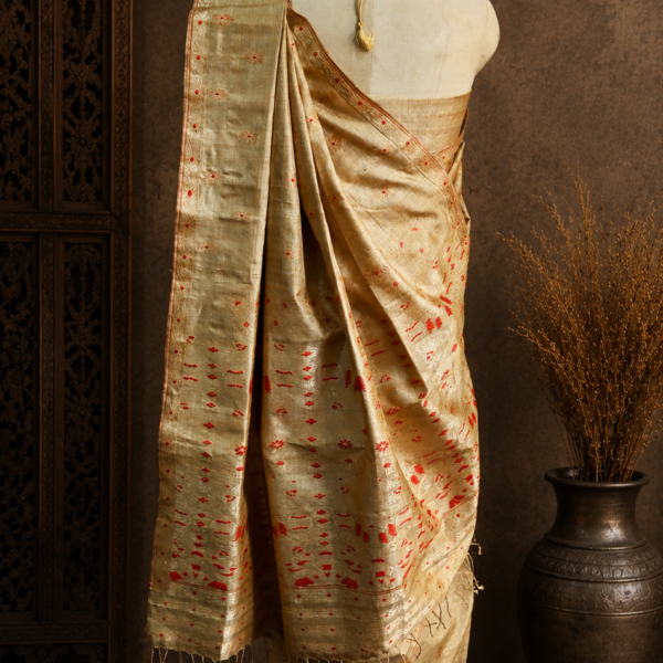 Alternative view of MUGA SILK SAREE AXOM