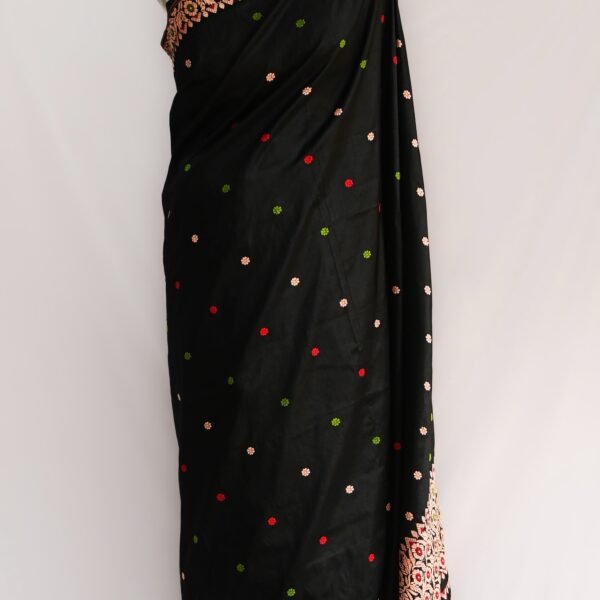 MULBERRY SILK SAREE BLACK