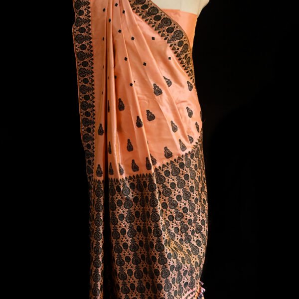 Alternative view of MULBERRY SILK PEACH SAREE
