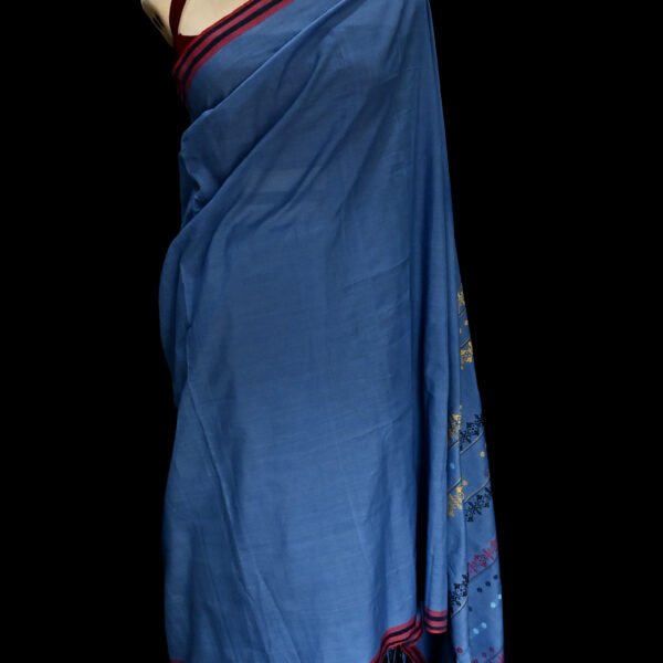 Alternative view of COTTON SAREE SKY BLUE