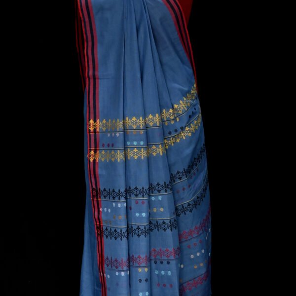 COTTON SAREE SKY BLUE