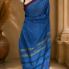 COTTON SAREE SKY BLUE - Image 4