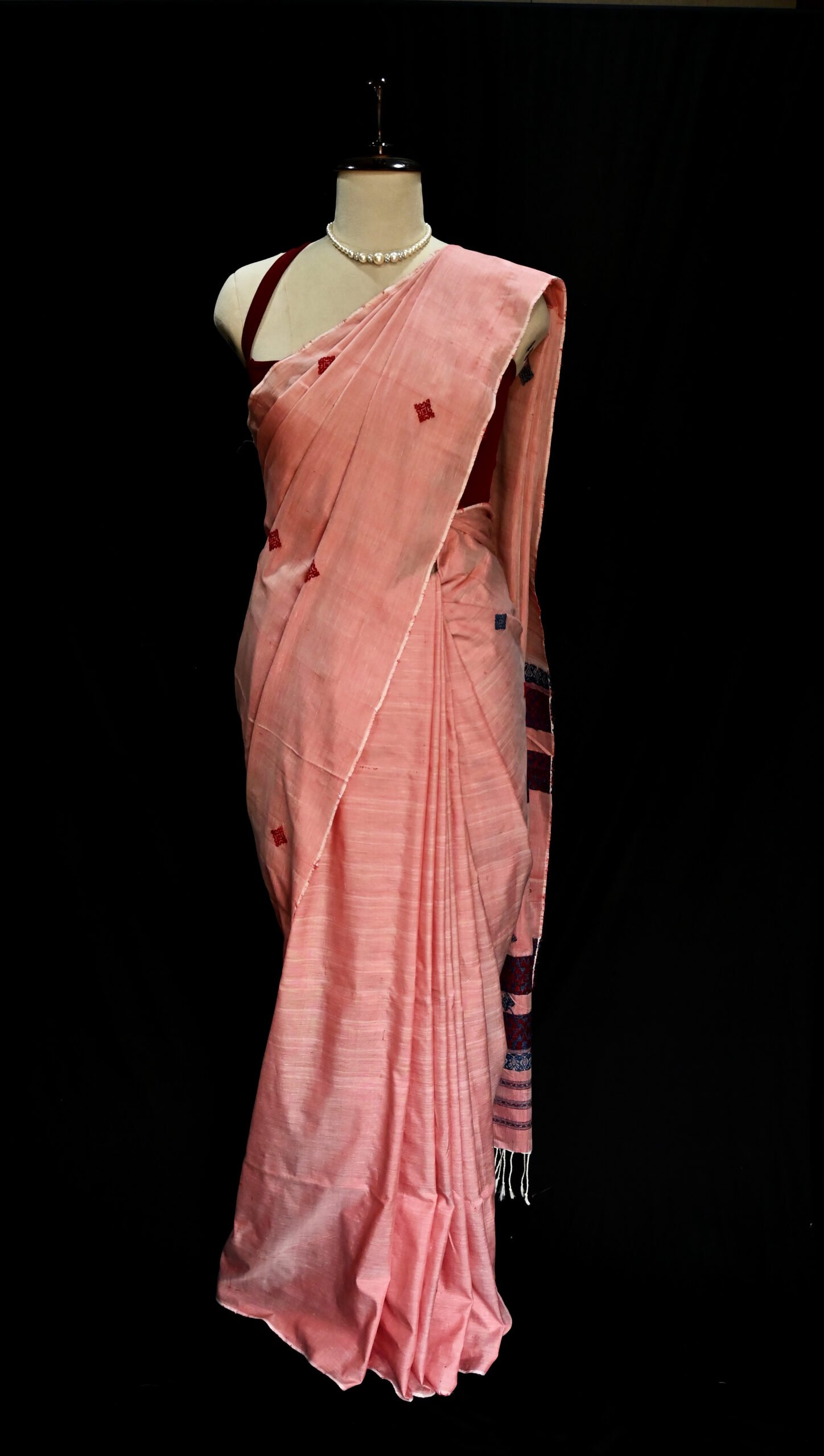 COTTON SILK SAREE PINK - Image 2