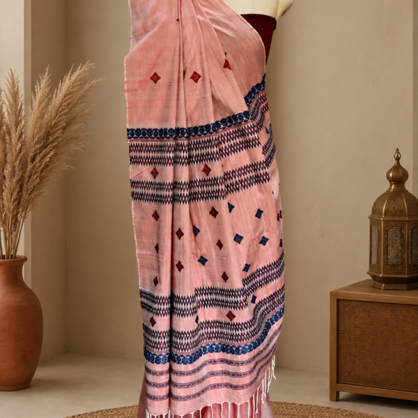 Alternative view of COTTON SILK SAREE PINK