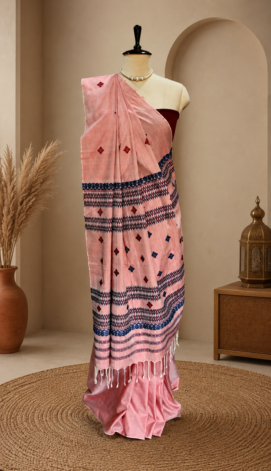 COTTON SILK SAREE PINK - Image 2