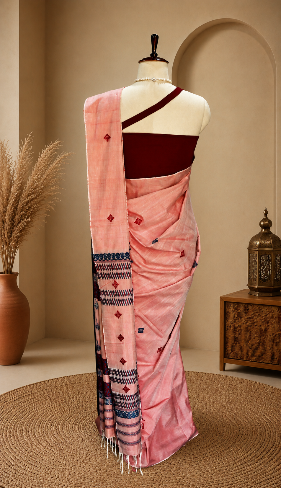 COTTON SILK SAREE PINK - Image 4