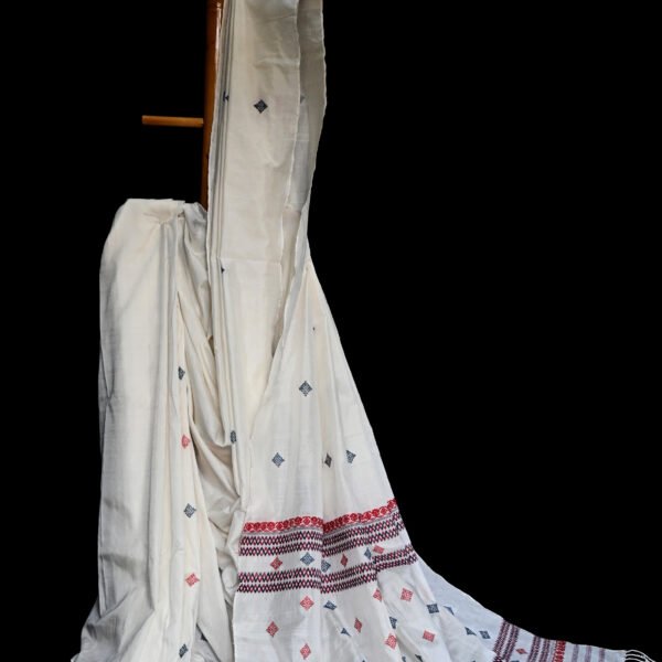 Alternative view of COTTON SILK SAREE WHITE