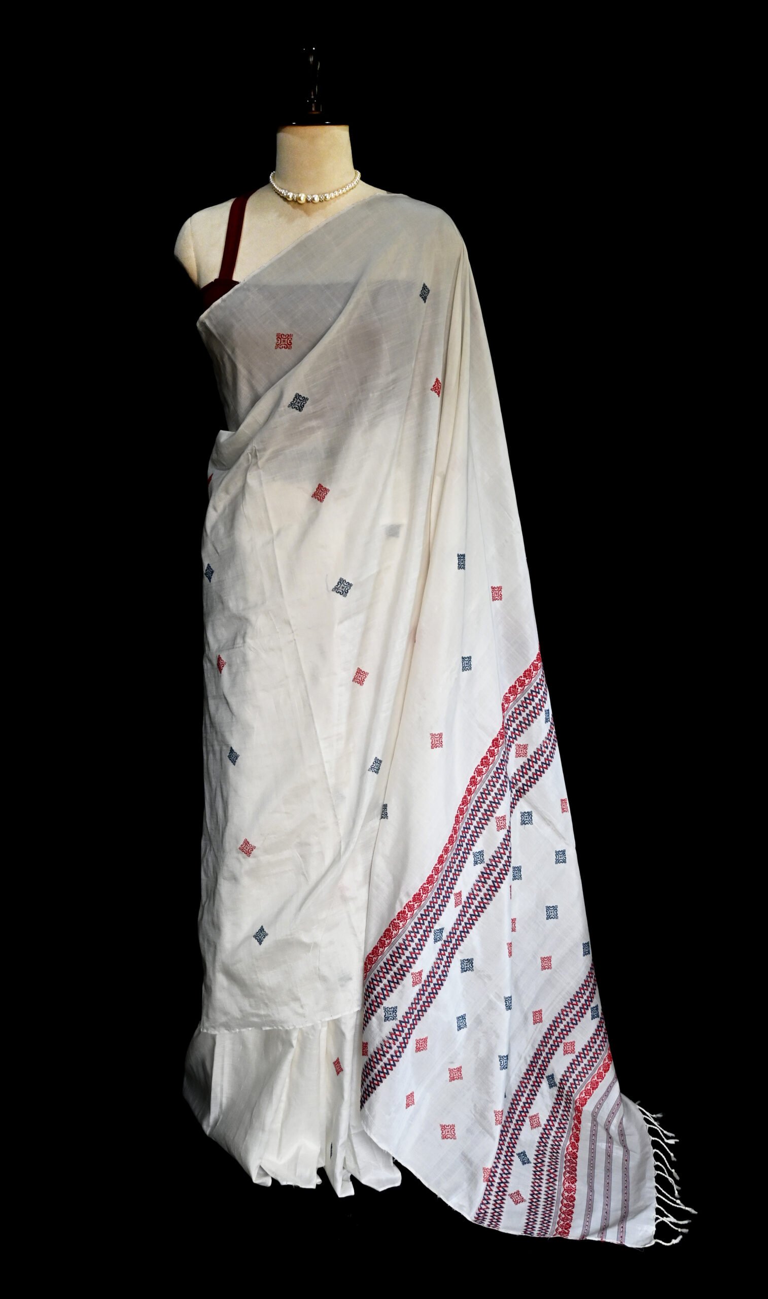 COTTON SILK SAREE WHITE