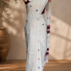 COTTON SILK SAREE WHITE - Image 3