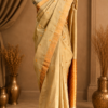 TASAR SAREE ORANGE WORK - Image 5