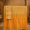 TASAR SAREE ORANGE WORK - Image 6