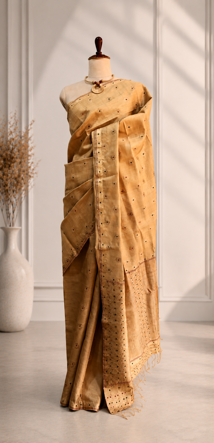 MUGA SAREE FLORAL - Image 3