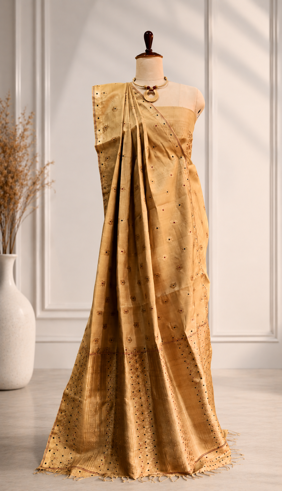 MUGA SAREE FLORAL - Image 4